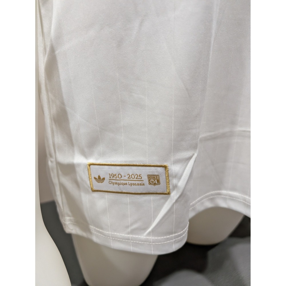 Adidas Olympique Lyonnais 75th Anniversary Tolisso 8 Jersey White Gold XL NEW - Picture 3 of 5